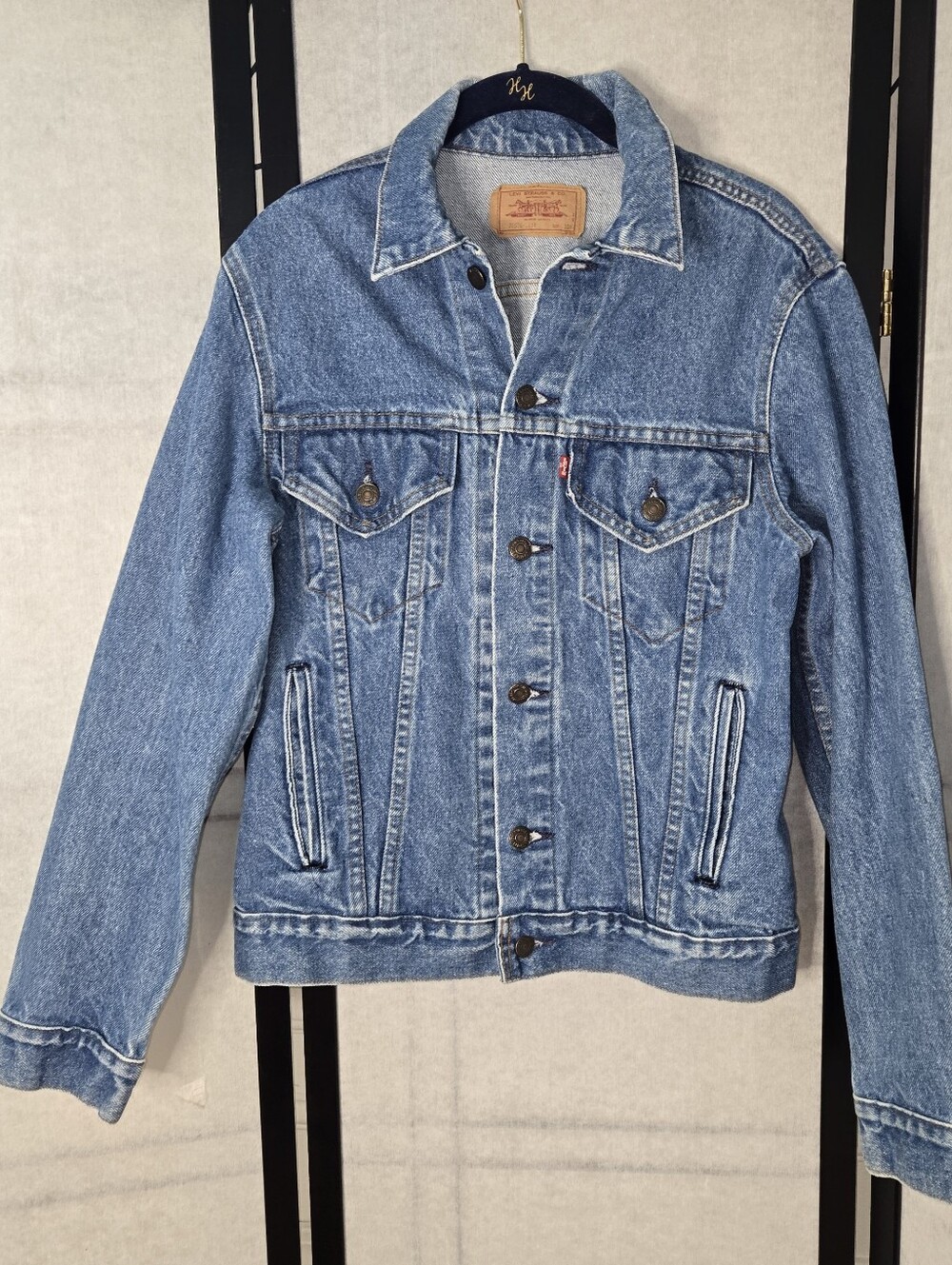 Vintage 80s Levi’s Size 38R Denim Jean Button Up Jacket 70506-0214 Made In USA S